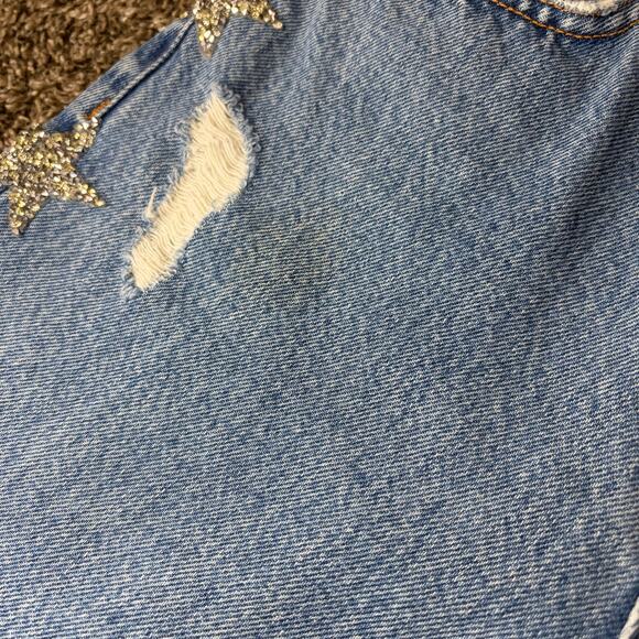 Carmar Hermia Sabella Rhinestone Women's Jeans Size 26 Distressed Stars - Picture 5 of 7